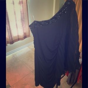 Black one shoulder dress